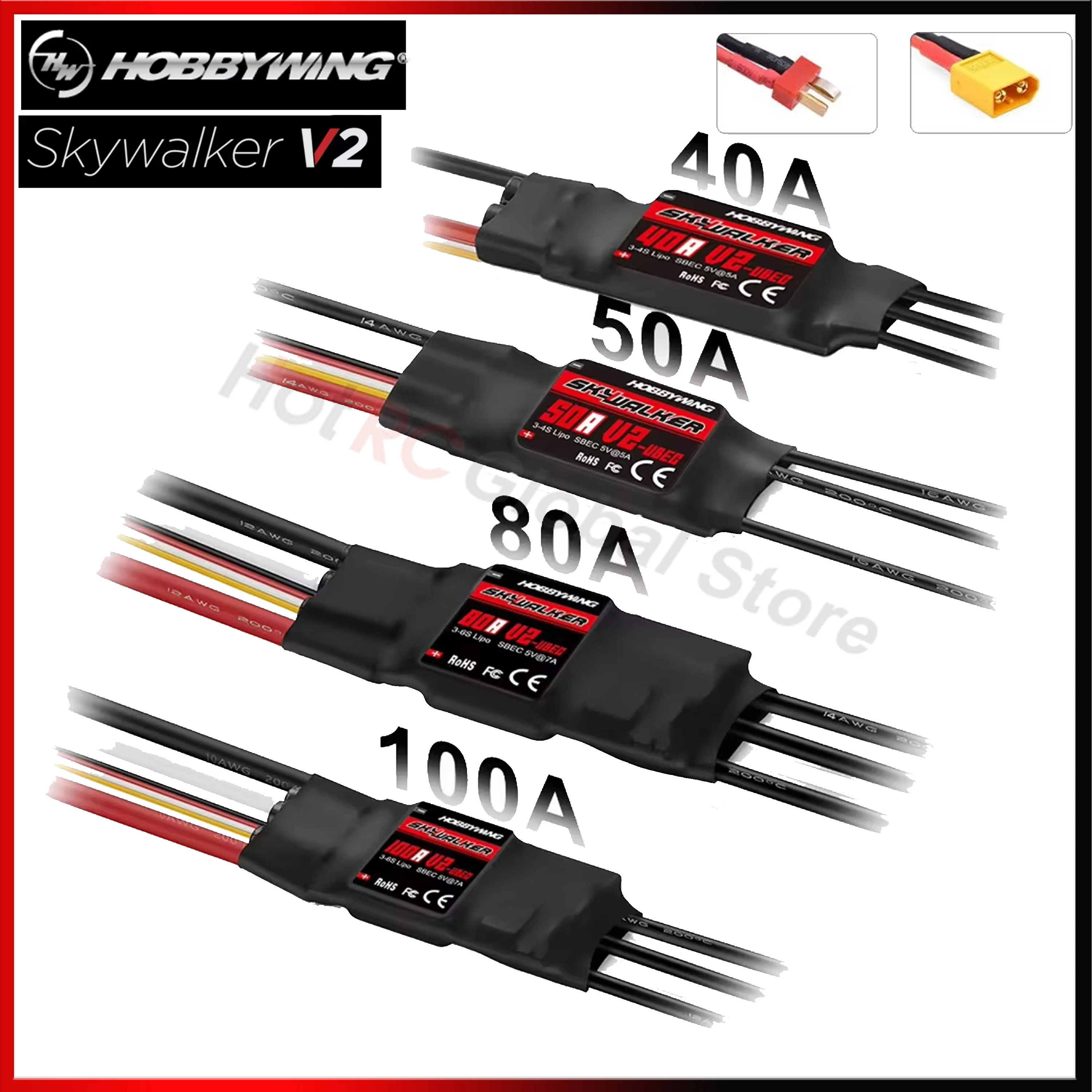 Fpv Drone Quadcopter - HOBBYWING Skywalker V2 Series 40A 50A
