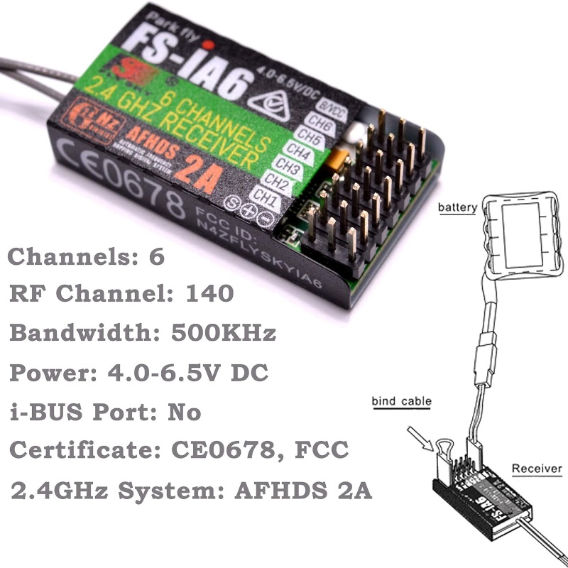 Flysky FS-IA6 Receiver 6CH Dua - Fpv Drone Battery recensie en prijs