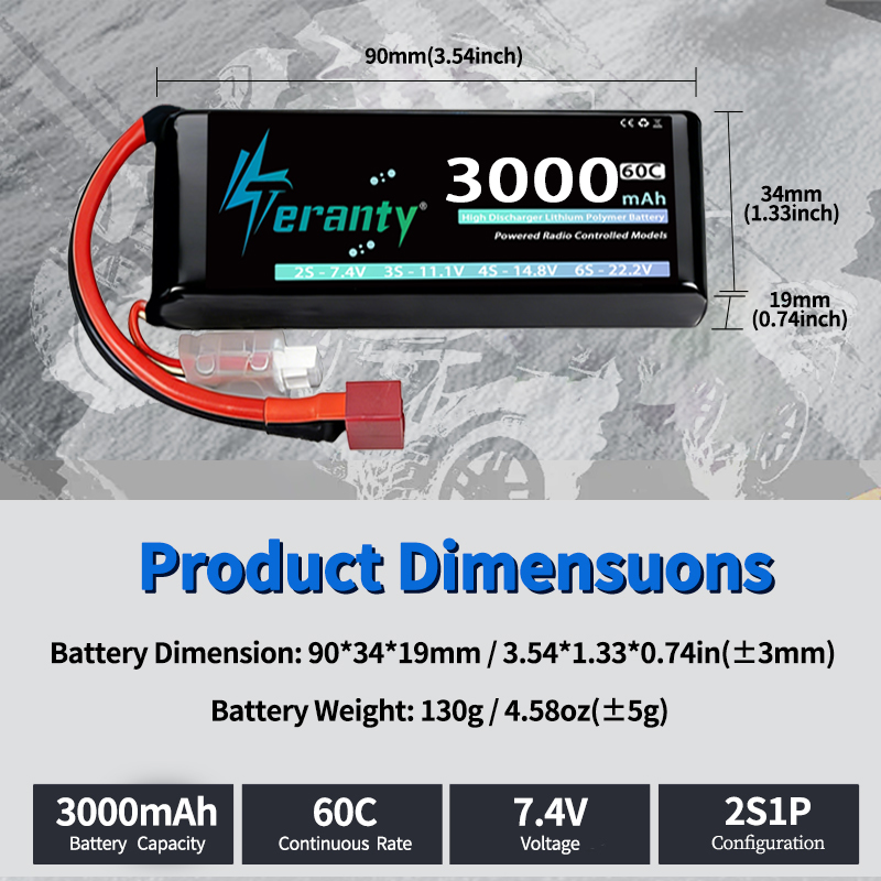 TERANTY 2S 3000mAh Lipo Batter - Fpv Drone Battery recensie en prijs