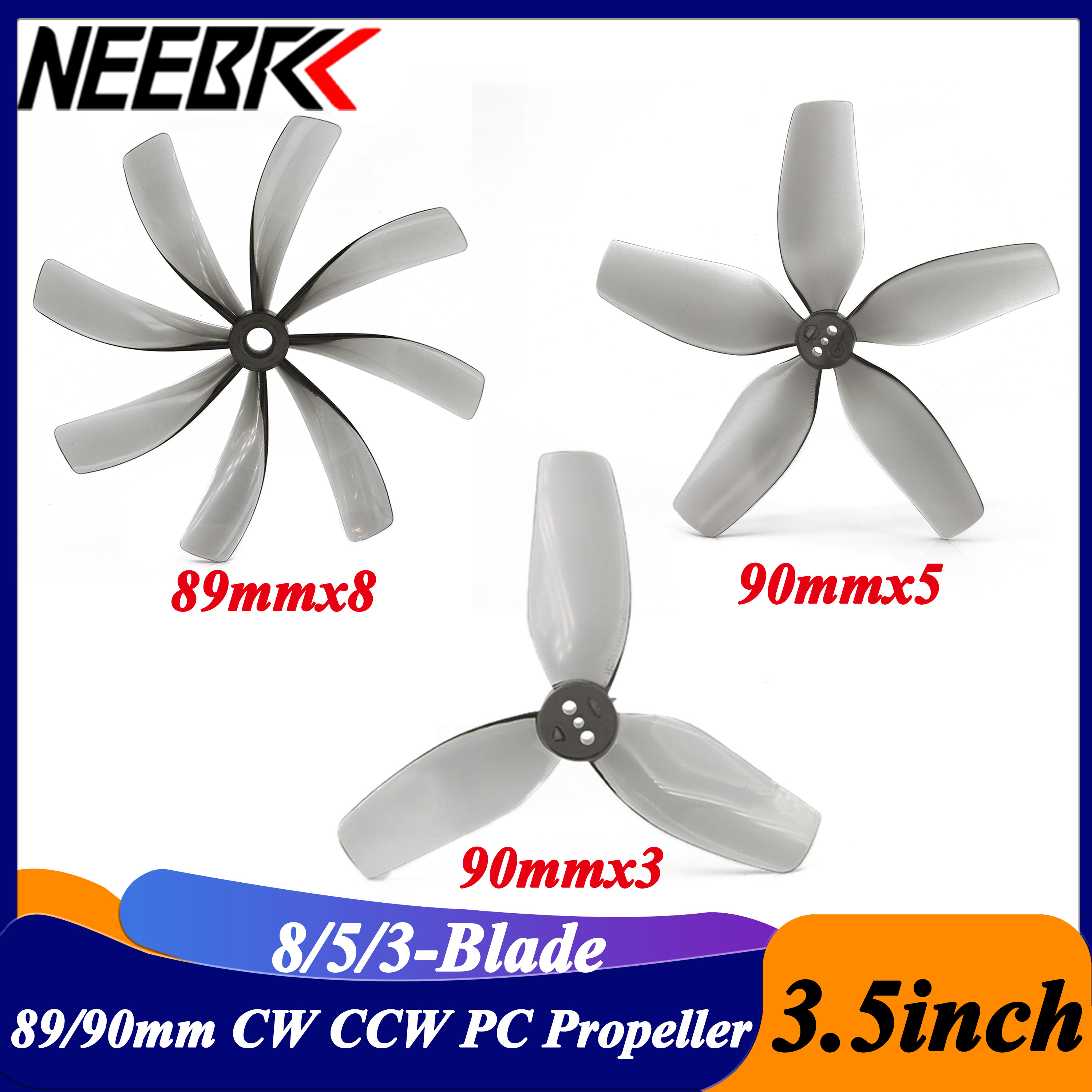 2Pairs 3.5inch 89x8 90x5 90x3  - Fpv Drone Quadcopter recensie en prijs