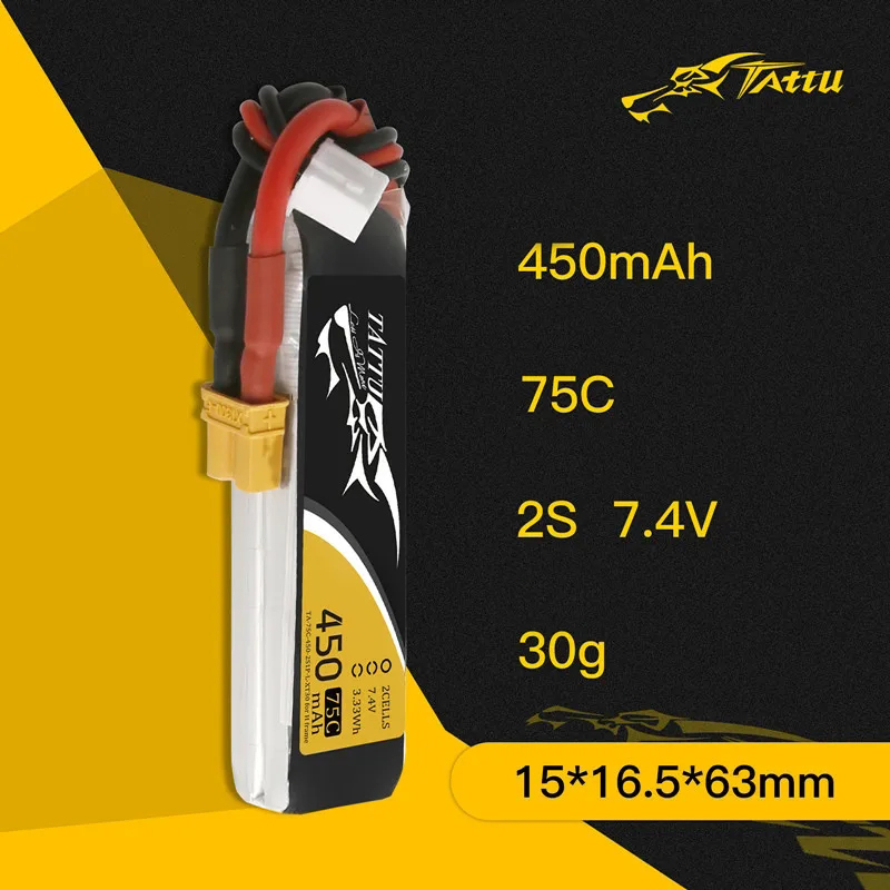 3Pcs NEW TATTU 450/500/550mAh  - Fpv Drone Battery recensie en prijs