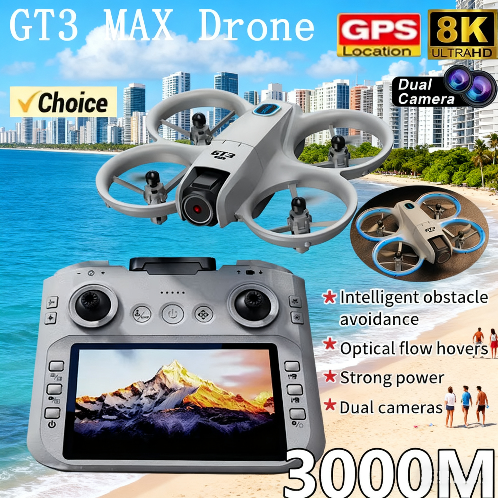 NEW GT3 Drone with HD Dual Cam - Fpv Drone Flight Controller recensie en prijs