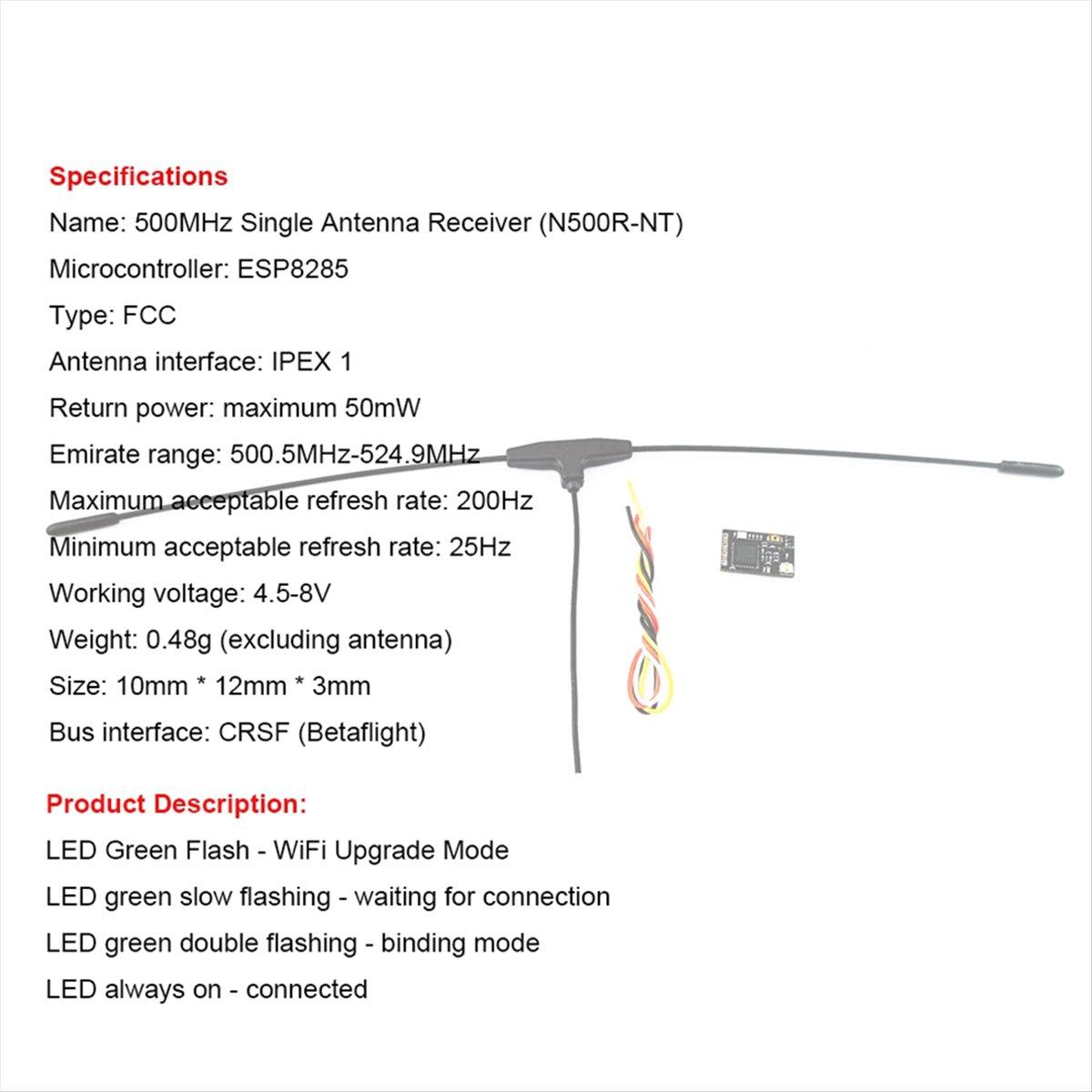 500MHz Receiver 500.5MHz-524.9 - Fpv Drone Receiver recensie en prijs